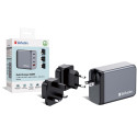 Verbatim GNC-200 GaN laadija 200W 2 x USB-C PD 100W / 1 x USB-C PD 65W / 1 x USB QC 3.0 (EU/UK/US)