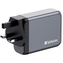 Verbatim GNC-100 GaN laadija 4-porti 100W USB A/C (EU/UK/US)