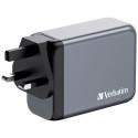 Verbatim GNC-200 GaN laadija 200W 2 x USB-C PD 100W / 1 x USB-C PD 65W / 1 x USB QC 3.0 (EU/UK/US)