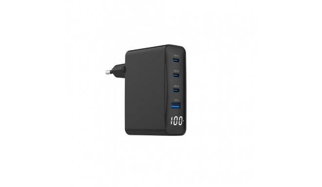 Gembird CHARGER USB 100W 4PORT GAN/TA-UC-PDQC100LCD-01-BK
