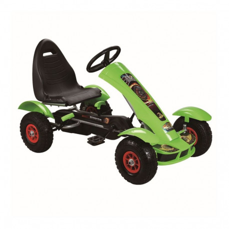 Sportlik pedaalkart F618 õhkrehvid kandevõime 50kg, roheline