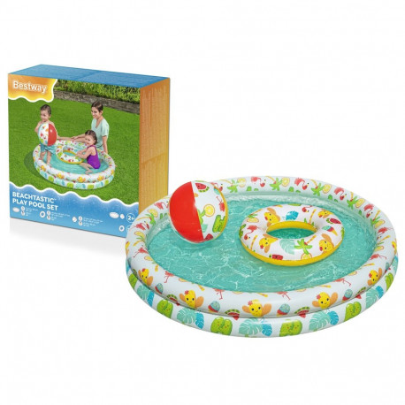 Zestaw Dmuchany Basen 3w1 Piłka Koło 122 x 20 cm Bestway 51124