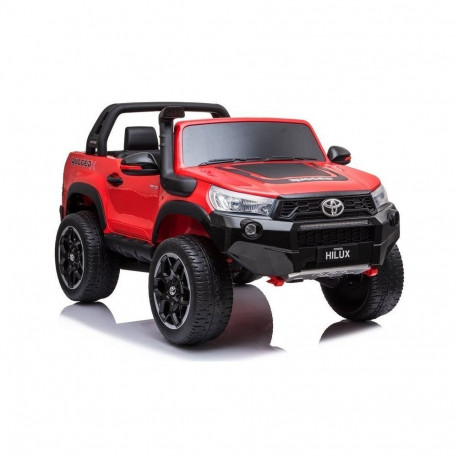 Toyota laste elektriauto Hilux kaugjuhtimispult LED-tuled MP3, lakitud punane