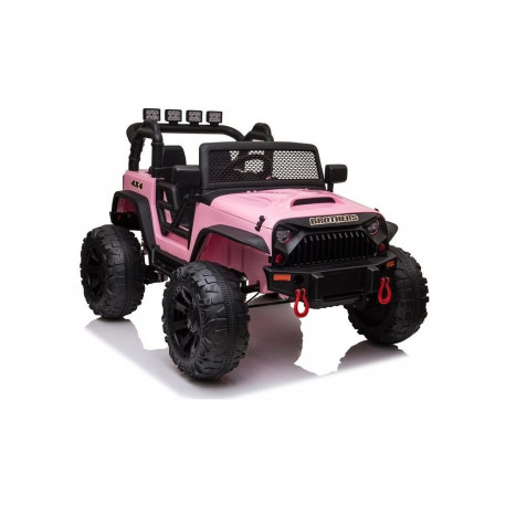 Elektriauto JC666 LED tuled MP3 kaugjuhtimispult, roosa