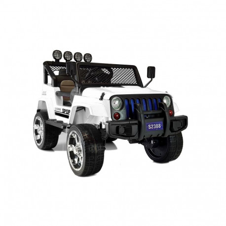 Jeep elektriauto S2388 LED-tuled raadio kaugjuhtimispult 4x45W, valge