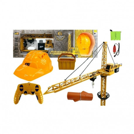 Dźwig Budowlany Żuraw Zdalnie sterowany R/C Obrót 680° Kask 128cm