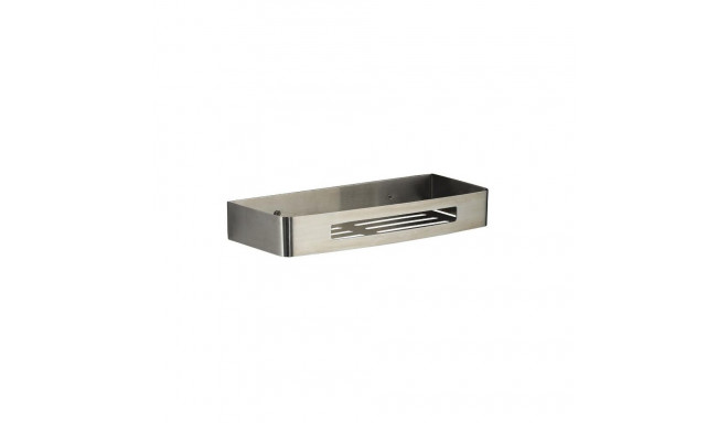 NERVA SHOWER BASKET RECTANGULAR BRUSHED