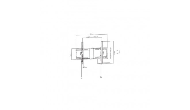 Gembird WM-80T-01 TV mount/stand 2.03 m (80&quot;) Black, Steel