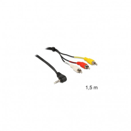 DeLOCK 84504 video cable adapter 1.5 m 3.5mm 3 x RCA Black