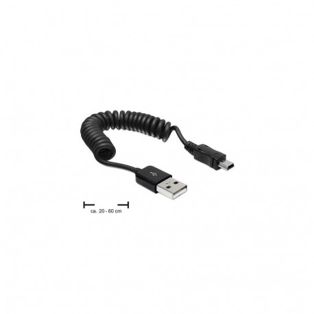 DeLOCK USB 2.0/USB mini 0.6m USB cable USB A Mini-USB A Black