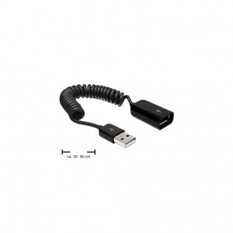 DeLOCK USB 2.0 0.6m USB cable USB A Black