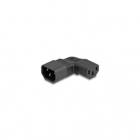 DeLOCK Power Adapter IEC 60320 - C14 to C13, male / female, 10 A, 90° left / right angled