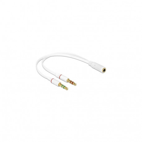 DeLOCK 65585 audio cable 0.2 m 2 x 3.5mm 3.5mm White