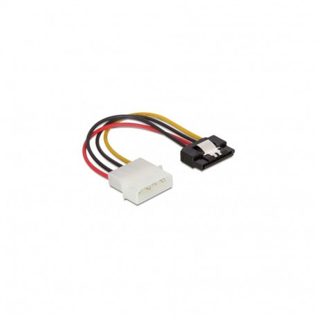 DeLOCK SATA HDD > 4pin male with metal clip – straight 0.12 m