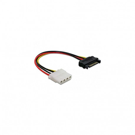 DeLOCK Power SATA/Molex Cable Black, Red 0.12 m
