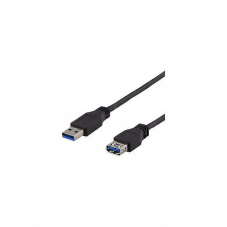 Deltaco USB3-241 USB cable USB 3.2 Gen 2 (3.1 Gen 2) 1 m USB A Black