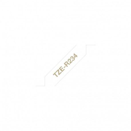 Brother TZE-R234 label-making tape Gold on white