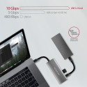 HMC-5G21 10Gbps hub 5in 1 HDMI + 2x USB-A/USB-C