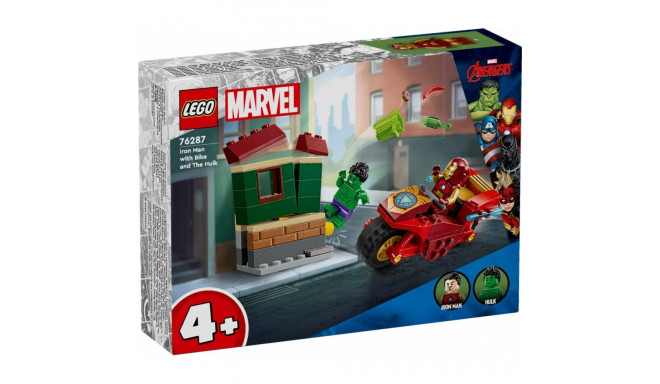 Marvel Super Heroes Iron Man with Bike and The Hulk