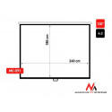 Projector screen 120&#39;&#39; 240x180cm 4:3 AUTO-LOCK