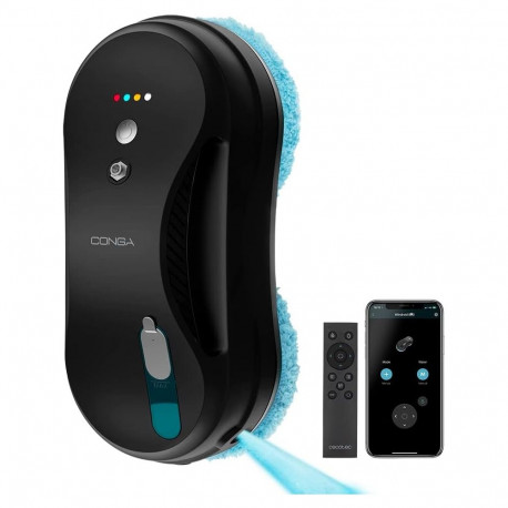 Cecotec Window Cleaning Robot | Conga Windroid 890 SprayWater Smart Connected T | Corded | Black