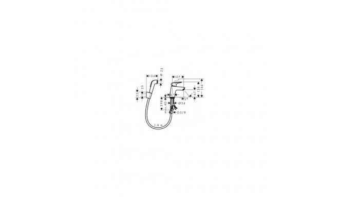 Hansgrohe Logis valamusegisti bideega, 71290000