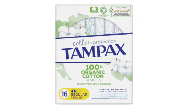 Regular tampoonid Tampax Tampax Organic Regular (16 uds) 16 Ühikut