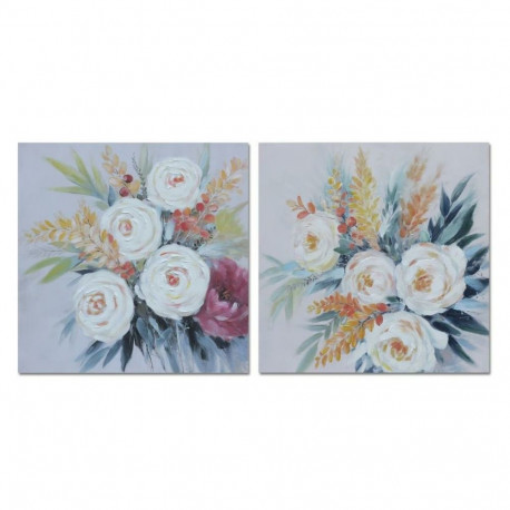 Maal DKD Home Decor Kwiaty (80 x 2,8 x 80 cm) (2 Ühikut)
