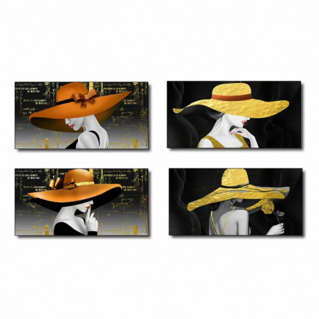 Maal DKD Home Decor Daam (100 x 2,5 x 50 cm) (4 Ühikut)