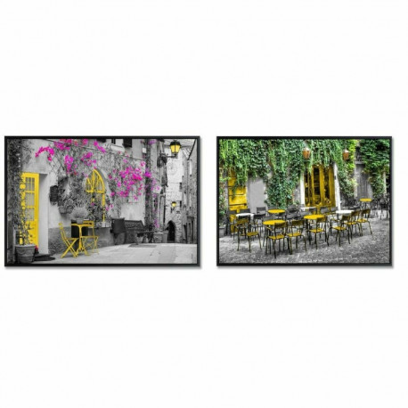 Kangas DKD Home Decor Tänav (2 Ühikut) (73 x 3,5 x 53 cm)