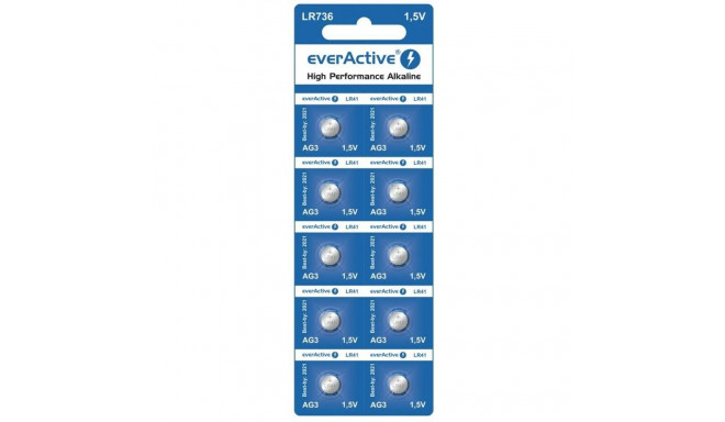 Patareid EverActive EverActive G3 LR736 LR41 (10 Ühikut)