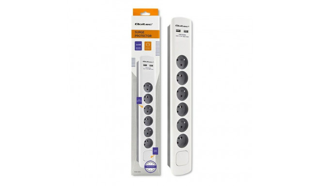 Power Socket - 6 Sockets with Switch Qoltec 50294 (1,8 m)