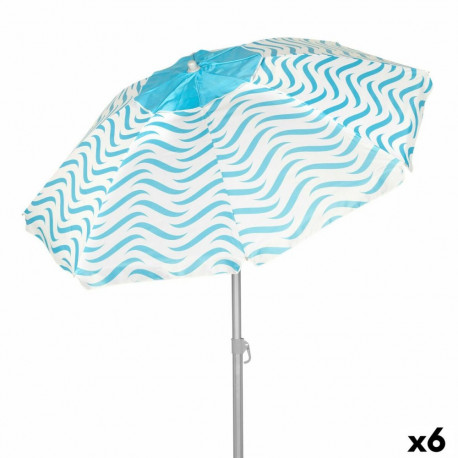 Beach parasol Aktive Blue Ø 200 cm 200 x 190 x 200 cm (6 Units)