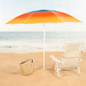 Beach parasol Aktive Multicolour 180 x 195 x 180 cm (6 Units)
