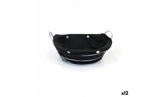 Breadbasket My Bar Black Metal 26 x 23,5 x 11,2 cm (12 Units)