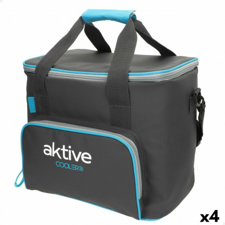 Portable Fridge Aktive 20 L 32 x 28 x 23 cm Black (4 Units)