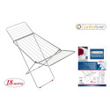 Folding clothes line 18 m Confortime Hibisco Silver Metal 180 x 55 x 109 cm (6 Units)