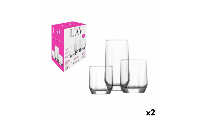 Klaaside komplekt LAV Diamond 310 ml 385 ml 215 ml 18 Tükid, osad (2 Ühikut)