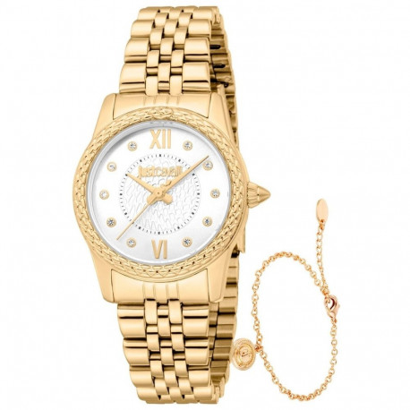 Ladies' Watch Just Cavalli ANIMALIER SPECIAL PACK + BRACELET Golden (Ø 30 mm)