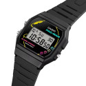Unisex Kell Casio F-91 - PACMAN Series Limited Edition Must (Ø 35 mm)