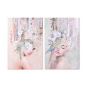 Painting DKD Home Decor Modern chica 80 x 3 x 120 cm (2 Units)