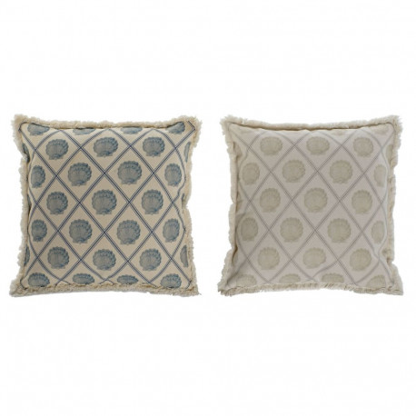 Cushion Home ESPRIT Blue Beige 45 x 10 x 45 cm (2 Units)