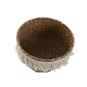 Basket set Home ESPRIT White Natural Natural Fibre Boho Worn (3 Pieces)