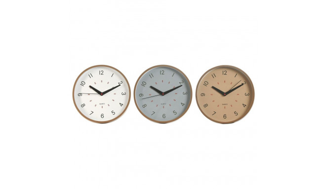 Seinakell Home ESPRIT Valge Beež Hall PVC 30 x 4 x 30 cm (3 Ühikut)
