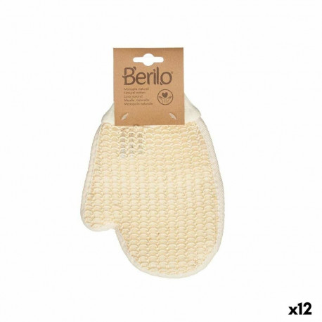 Exfoliating Mitt Berilo B7083-12 B7083-12 White Beige (12 Units)