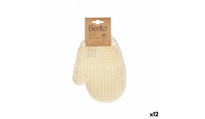 Exfoliating Mitt Berilo B7083-12 B7083-12 White Beige (12 Units)