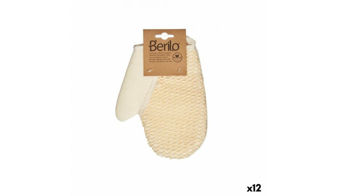 Exfoliating Mitt Berilo B7083-10 B7083-10 White Beige (12 Units)