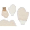 Exfoliating Mitt Berilo B7081-12 White Beige (12 Units)