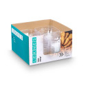 Kausside komplekt Leknes CK80688 Läbipaistev Plastmass 800 ml 15,3 x 7 x 15,3 cm (24 Ühikut)