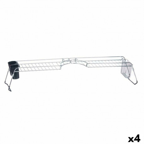 Extendable Dish Drainer for Sink Kinvara W3422A-1 W3422A-1 Black Silver Metal polypropylene 44 x 11 